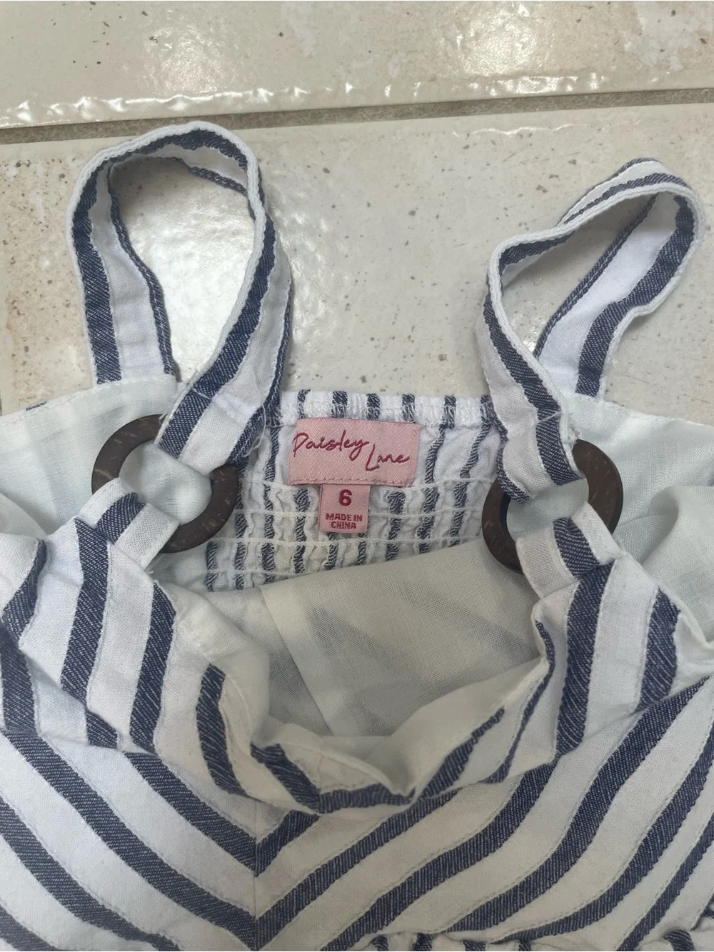 Rachel Zoe Girls White and Navy Striped Two-Piece Matching Sets